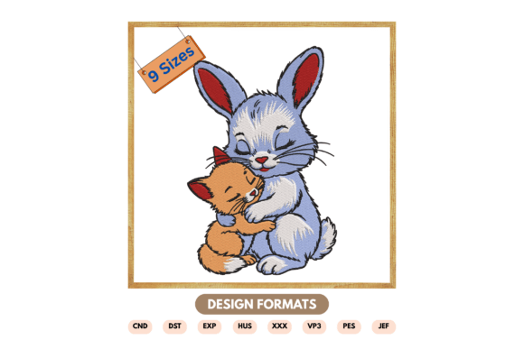 Bunny Hugging Fox Embroidery Design Review