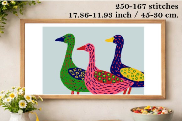 Cross Stitch Goose Embroidery Pattern Di Review