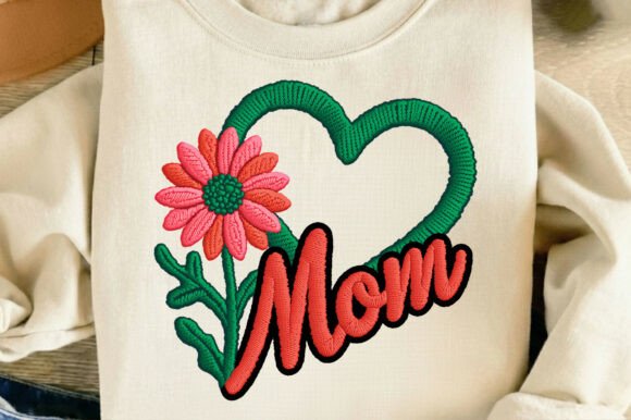 Embroidery Floral Heart Mom Mother s Day Review
