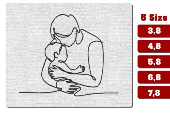 Father and Baby Hug Embroidery Line Review