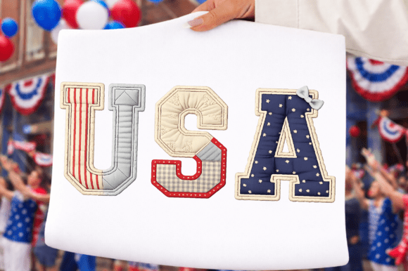 Faux Embroidery USA Patchwork Png Review
