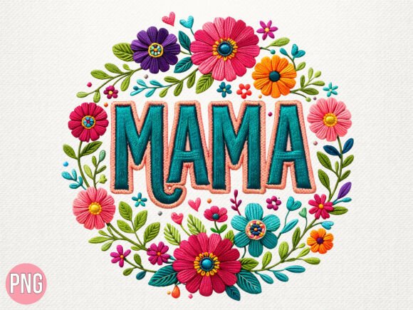 Floral Mama Embroidery PNG Mom Shirt Review