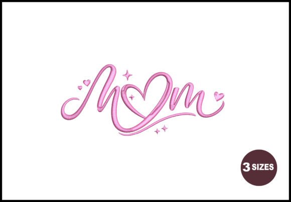 Review: Mom Heart Script Embroidery for Boutique Apparel